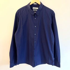 Calvin Klein Men's Navy Checkered Shirt
